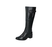 Caprice Women Long Boot Heel Materialmix aus Leder und Textil | 9-25600-47 - Reißverschluss, Atmungsaktiv, Blockabsatz 5 cm
