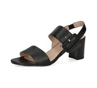 Caprice Damen Sandalen mit Absatz – Leder, Fußbett – Schwarz (Black Nappa) 40.5 EU