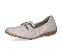 CAPRICE Damen Slipper aus Leder Bequem, Cremefarben (Pearl Per.Deer), 37 EU