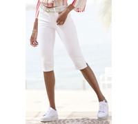 3/4-Hose BEACHTIME Gr. 44, N-Gr, weiß Damen Hosen 5-Pocket-Jeans Bestseller (725192-44) weiß