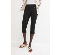 Caprihose BONPRIX, Damen, Gr. 48, N-Gr, schwarz, Web, Obermaterial: 73% Viskose, 23% Polyamid, 4% Elasthan, slim fit, Hosen Caprihose, aus überwiegend Viskose, mit Elasthan-Anteil, figurnahe Passform