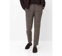 Caprihose BRAX "Style MARON S", Damen, Gr. 42, Normalgrößen, braun (hazel), 68% Polyester, 26% Viskose, 6% Elasthan, Hosen Caprihose, Wool Look Check: Chinohose im Regular Fit (79452135-42) hazel
