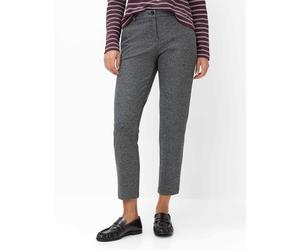 Caprihose BRAX "Style MARON S", Damen, Gr. 42L (44), Langgrößen, grau, 82% Polyester, 14% Baumwolle, 4% Elasthan, Hosen Caprihose (61609805-84) grau
