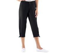 Caprihose CASUAL LOOKS, Damen, Gr. 19, Kurzgrößen, schwarz, 98% Baumwolle, 2% Elasthan, unifarben, 3/4-Länge, Hosen Caprihose (233854-19) schwarz