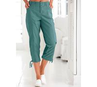 Caprihose CASUAL LOOKS, Damen, Gr. 23, Kurzgrößen, blau (petrol), 98% Baumwolle, 2% Elasthan, unifarben, 3/4-Länge, Hosen Caprihose (527113-23) petrol