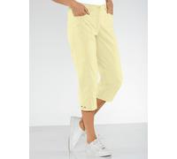 Caprihose CASUAL LOOKS, Damen, Gr. 25, Kurzgrößen, gelb, 98% Baumwolle, 2% Elasthan, unifarben, 3/4-Länge, Hosen Caprihose (27170265-25) gelb
