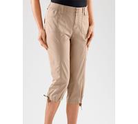 Caprihose CASUAL LOOKS, Damen, Gr. 36, Normalgrößen, grau (taupe), 98% Baumwolle, 2% Elasthan, unifarben, 3/4-Länge, Hosen Caprihose (235392-36) taupe