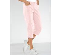 Caprihose CASUAL LOOKS, Damen, Gr. 42, Normalgrößen, rosa (rosé), 98% Baumwolle, 2% Elasthan, unifarben, 3/4-Länge, Hosen Caprihose (37824338-42) rosé