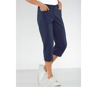 Caprihose CASUAL LOOKS, Damen, Gr. 50, Normalgrößen, blau (nachtblau), 98% Baumwolle, 2% Elasthan, unifarben, 3/4-Länge, Hosen Caprihose (33674955-50) nachtblau