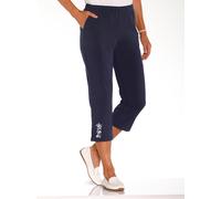 Caprihose CLASSIC BASICS, Damen, Gr. 24, Kurzgrößen, blau (marine), 100% Polyester, unifarben, 3/4-Länge, Hosen Caprihose (90100100-24) marine