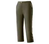 Caprihose CLASSIC BASICS, Damen, Gr. 48, Normalgrößen, grün (oliv), 100% Polyester, unifarben, 3/4-Länge, Hosen Caprihose (26352434-48) oliv