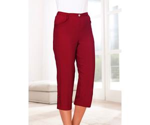 Caprihose CLASSIC BASICS, Damen, Gr. 52, Normalgrößen, rot (kirschrot), 100% Polyester, unifarben, 3/4-Länge, Hosen Caprihose (746464-52) kirschrot