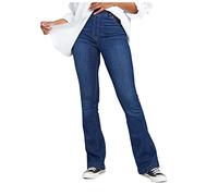 Caprihose Damen Sommer Hosen Damen Jeans Damen Hose Schwarz High Waist Einfarbiges Skinny Jeans Mit Taschen Straight Leg Boyfriend Jeans Regular Fit Jeggins Jeans Hose Damen Jogginghose (Dunkelblau M)