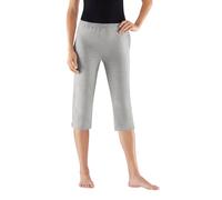 Caprihose FEEL GOOD, Damen, Gr. 36/38, Normalgrößen, schwarz (schwarz, grau, meliert), 95% Baumwolle, 5% Elasthan, Meliert:60% Baumwolle, 5% Elasthan, 35% Polyester, unifarben, Hosen Caprihose (779817