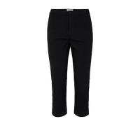 Caprihose FREEQUENT "FQSOLVEJ-CA", Damen, Gr. M, N-Gr, schwarz, Web, Obermaterial: 76% Viskose, 21% Polyamid, 3% Elasthan, unifarben, slim fit 3/4-Länge, Hosen Caprihose, Sommerhose 3/4-Länge mit Visk