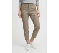 Caprihose FREEQUENT "FQSOLVEJ-CA", Damen, Gr. XL, N-Gr, grau (simply taupe), Web, Obermaterial: 76% Viskose, 21% Polyamid, 3% Elasthan, unifarben, slim fit 3/4-Länge, Hosen Caprihose, Sommerhose 3/4-L