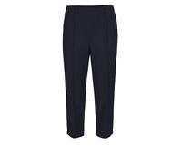 Caprihose GOLDNER "Kurzgröße Sportive 7/8-Hose mit Biesen", Damen, Gr. 19, K-Gr, blau (dunkelblau), Obermaterial: 100% Polyester COOLMAX(R) PES(Coolmax)., normal, Hosen Caprihose, Ohne (61576548-19) d
