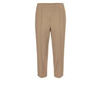 Caprihose GOLDNER "Kurzgröße Trageangenehme 7/8-Rippenhose", Damen, Gr. 21, K-Gr, beige (sand), Obermaterial: 100% Polyester COOLMAX PES(Coolmax)., Hosen Caprihose (87356331-21) sand