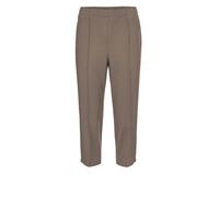 Caprihose GOLDNER "Kurzgröße Trageangenehme 7/8-Rippenhose", Damen, Gr. 25, K-Gr, beige (taupe), Obermaterial: 100% Polyester COOLMAX PES(Coolmax)., Hosen Caprihose (41197966-25) taupe