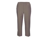 Caprihose GOLDNER "Pflegeleichte Capri-Schlupfhose", Damen, Gr. 42, N-Gr, beige (taupe), Obermaterial: 100% Polyester COOLMAX PES(Coolmax)., Hosen Caprihose (92974026-42) taupe