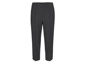 Caprihose GOLDNER "Sportive 7/8-Hose mit Biesen", Damen, Gr. 52, N-Gr, grau (anthrazit), Obermaterial: 100% Polyester COOLMAX(R) PES(Coolmax)., normal, Hosen Caprihose, Ohne (34653425-52) anthrazit