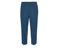 Caprihose GOLDNER "Trageangenehme 7/8-Rippenhose", Damen, Gr. 46, N-Gr, blau (jeansblau), Obermaterial: 100% Polyester COOLMAX PES(Coolmax)., Hosen Caprihose (53504749-46) jeansblau