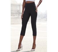 Caprihose H.I.S, Damen, Gr. 48/50, N-Gr, schwarz, Obermaterial: 70% Baumwolle, 25% Polyester, 5% Elasthan, unifarben, Basic, Hosen Caprihose, im Schlupfhosen Style (44554962-48) schwarz