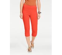 Caprihose HEINE, Damen, Gr. 42, Normalgrößen, orange (koralle), 70% Viskose, 25% Polyamid, 5% Elasthan, unifarben, 3/4-Länge, Hosen Caprihose (78887667-42) koralle