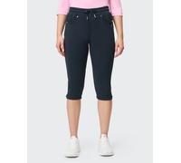 Caprihose JOY SPORTSWEAR "VANESSA", Damen, Gr. 46, N-Gr, blau (night), Obermaterial: 60% Baumwolle, 40% Elasthan, Hosen Caprihose (61354400-46) night