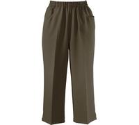 Caprihose CLASSIC BASICS, Damen, Gr. 38, Normalgrößen, grün (khaki), 100% Polyester, unifarben, 3/4-Länge, Hosen Caprihose (841760-38) khaki