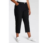 Caprihose KJBRAND "Betty 7/8", Damen, Gr. 48, N-Gr, schwarz, Web, Obermaterial: 60% Baumwolle, 37% Polyamid, 3% Elasthan, Basic schmal, Hosen Caprihose, Sommerhose (56046837-48) schwarz