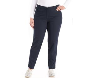 Caprihose KJBRAND "Betty 7/8", Damen, Gr. 54, N-Gr, blau, Web, Obermaterial: 60% Baumwolle, 37% Polyamid, 3% Elasthan, Basic schmal, Hosen Caprihose, Sommerhose (29059518-54) blau