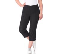 Caprihose KJBRAND "Susie Capri Wash & Go", Damen, Gr. 42, N-Gr, schwarz, Web, Obermaterial: 47% Baumwolle, 45% Polyester, 6% Viskose, 2% Elasthan, gerade 3/4-Länge, Hosen Caprihose, Sommerhose bügelfr