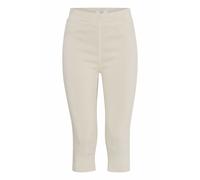 Caprihose OXMO "Caprihose OXKeana", Damen, Gr. S, N-Gr, beige (cement), Obermaterial: 75% Viskose CV. 21% Nylon NY. 4% Elasthan EL., Hosen Caprihose (75030563-S) cement