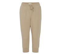 Caprihose OXMO "Caprihose OXOdda", Damen, Gr. L, N-Gr, beige (dune), Obermaterial: 95% Baumwolle CO. 5% Elasthan EL., Hosen Caprihose (60553669-L) dune