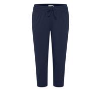 Caprihose OXMO "Caprihose OXOdda", Damen, Gr. L, N-Gr, blau (indigo blau), Obermaterial: 95% Baumwolle CO. 5% Elasthan EL., Hosen Caprihose (92784532-L) indigo blau