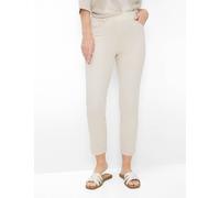 Caprihose RAPHAELA BY BRAX "Style PAMINA 6/8", Damen, Gr. 42K (21), Kurzgrößen, beige, Web, 96% Baumwolle, 4% Elasthan, Hosen Caprihose (39669129-21) beige