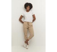 KAFFE Caprihose Naya Caprihose Damen Sommer Casual 3/4 Sommerhose High Waist Capri Hose Mit Kordelzug Classic Sand 38