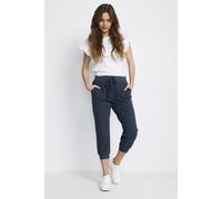 KAFFE Caprihose Naya Caprihose Damen Sommer Casual 3/4 Sommerhose High Waist Capri Hose Mit Kordelzug Midnight Marine 40