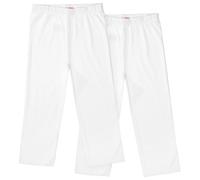 Caprihose STACCATO, Mädchen, Gr. 140, Normalgrößen, weiß, Oberstoff: 95% Baumwolle, 5% Elasthan., unifarben, Basic, bequem, Hosen Caprihose, Doppelpack (63324520-140) weiß