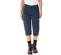 Caprihose VAUDE "FARLEY STRETCH CAPRI III", Damen, Gr. 36, N-Gr, blau (schwarz sea), Obermaterial: 89% Polyamid, 11% Elasthan, unifarben, Hosen Caprihose, kurze Hose, elastische Kunstfaser, Topseller 