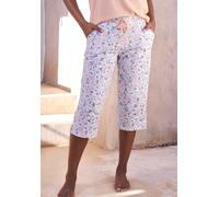 Caprihose VIVANCE DREAMS, Damen, Gr. 32/34, N-Gr, orange, graublau, gepunktet, Single Jersey, Obermaterial: 100% Baumwolle, gepunktet, Basic, bequem 3/4-Länge, Hosen, in schmaler Capriform (47215769-3