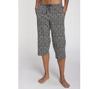 Caprihose VIVANCE DREAMS, Damen, Gr. 36/38, N-Gr, schwarz-weiß (schwarz, weiß, gemustert), Single Jersey, Obermaterial: 100% Baumwolle, gemustert, Basic, Basic 3/4-Länge, Hosen, mit schönem Muster (50