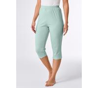 Caprihose WÄSCHEPUR, Damen, Gr. 48/50, Normalgrößen, grün (kalkmint), 100% Baumwolle, gemustert, gepunktet, Hosen Caprihose (15277232-48) kalkmint