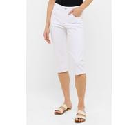 Caprijeans ANGELS "ANACAPRI", Damen, Gr. 40, N-Gr, weiß, Denim/Jeans, Obermaterial: 97% Baumwolle, 3% Elasthan, slim fit kniebedeckend, Jeans Caprijeans, mit Stretch (55394932-40)