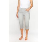 Caprijeans ANGELS "ANACAPRI", Damen, Gr. 42, N-Gr, grau (light grau used), Denim/Jeans, Obermaterial: 97% Baumwolle, 3% Elasthan, slim fit kniebedeckend, Jeans Caprijeans, mit Stretch (36576303-42)