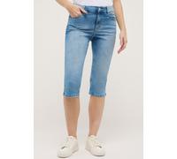 Caprijeans ANGELS "ANACAPRI SPORTY", Damen, Gr. 38, N-Gr, heaven blau random used, Denim/Jeans, Obermaterial: 89% Baumwolle, 8% Polyester, 3% Elasthan, slim fit 3/4-Länge, Jeans, mit Dehnbund (9416436