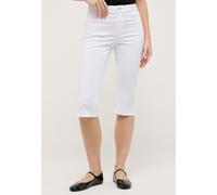 Caprijeans ANGELS "ANACAPRI SPORTY", Damen, Gr. 38, N-Gr, weiß, Denim/Jeans, Obermaterial: 89% Baumwolle, 8% Polyester, 3% Elasthan, slim fit 3/4-Länge, Jeans, mit Dehnbund (15981404-38) weiß