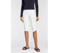 Caprijeans ARIZONA, Damen, Gr. 38, N-Gr, weiß, Denim/Jeans, Obermaterial: 98% Baumwolle, 2% Elasthan, Basic, schmal kniebedeckend, Jeans, schmale Passform, mit Destroyed-Effekten, niedrige Leibhöhe (4