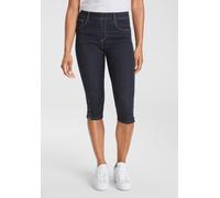 Caprijeans ARIZONA "Ultra-Stretch", Damen, Gr. 36, N-Gr, blau (rinsed), Denim/Jeans, Obermaterial: 74% Baumwolle, 24% Polyester, 2% Elasthan, Basic, skinny fit 3/4-Länge, Jeans, extra-eng geschnittene